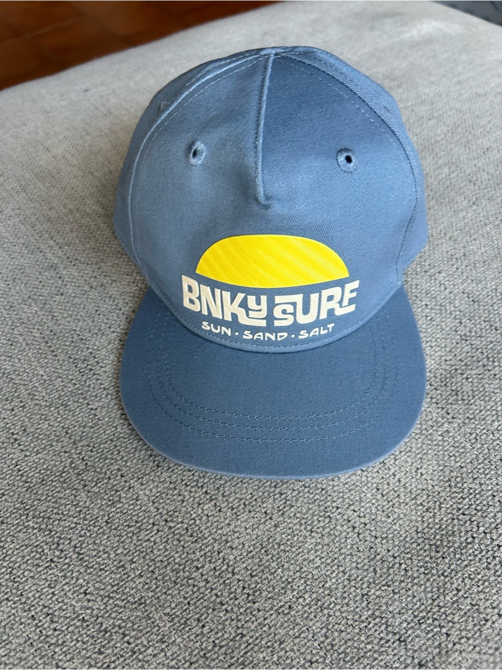 Kids Blue Snapback Hat with Yellow Sun Logo Binky Bro